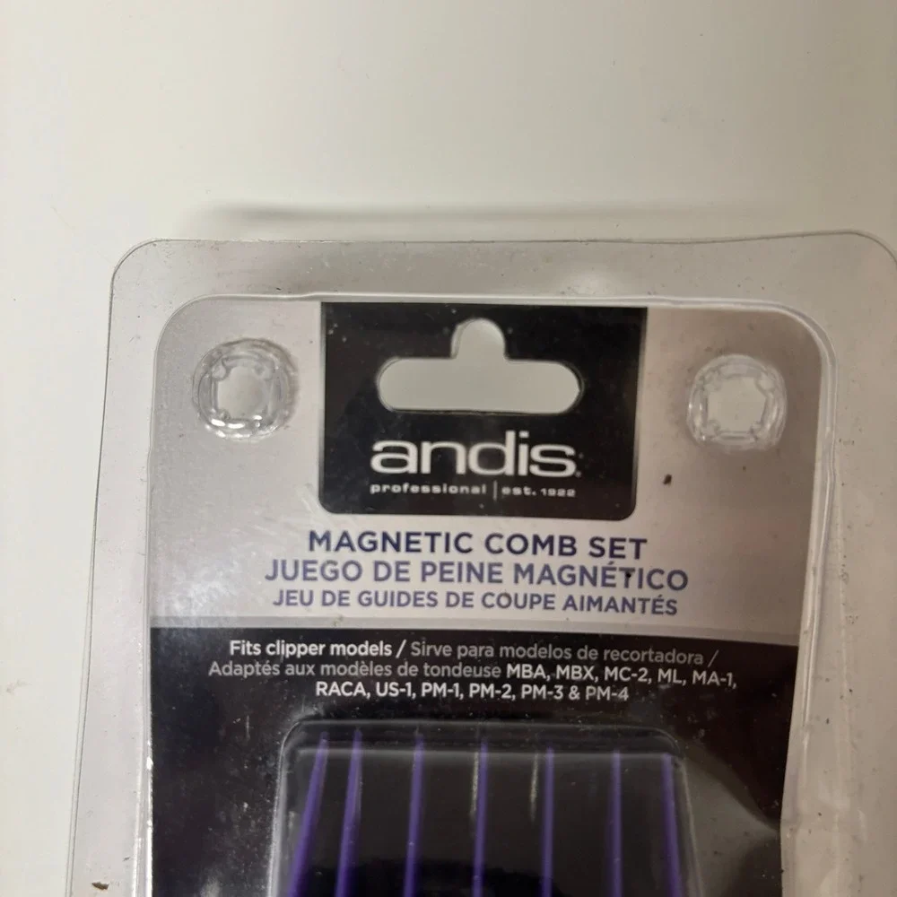 Andis Professional Magnetic Comb‎ Set Purple 4 Piece Item 66320 Fits MBA ML US-1